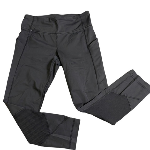 LULULEMON Athletica Fast and Free High-Rise Crop leggings black, size 4 - Picture 1 of 9